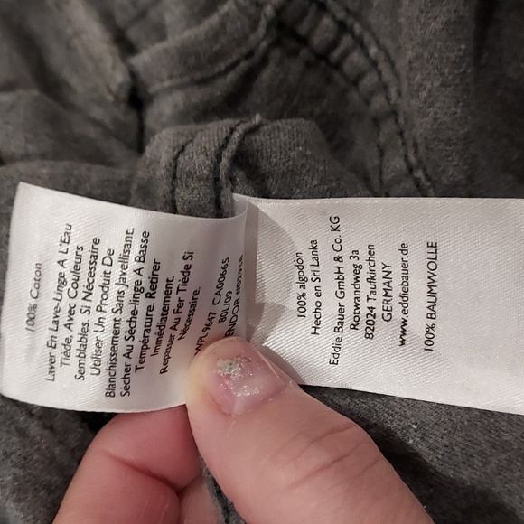 Eddie Bauer Medium Gray Classic Fit Button Tab, Button Down Long Sleeve Shirt XL - Picture 9 of 10